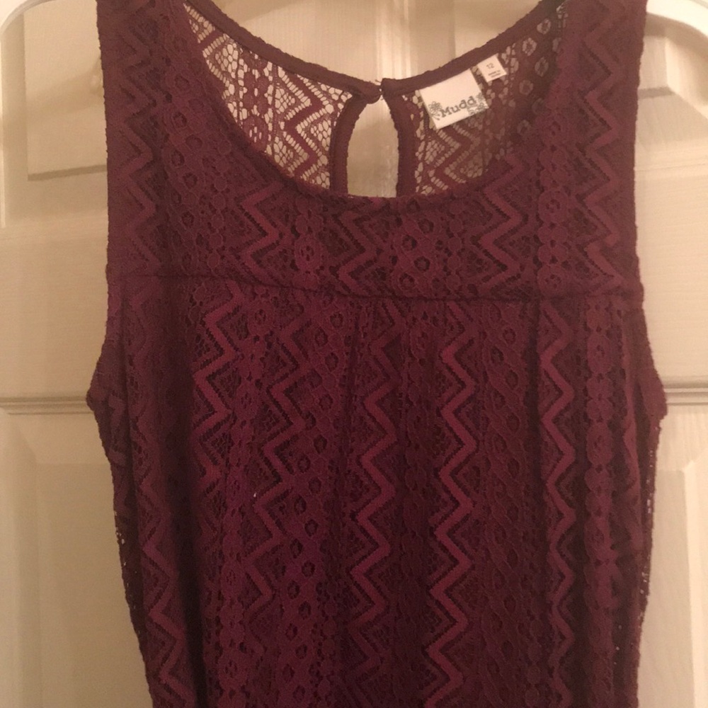 Burgundy Sleeveless dress